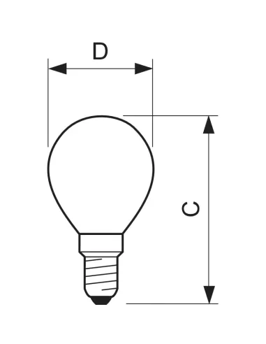 Philips 60sfemgsm Frosted sphere e14 60w 230v